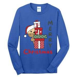 Otter Merry Christmas Festive Season Otter Gift Tall Long Sleeve T-Shirt