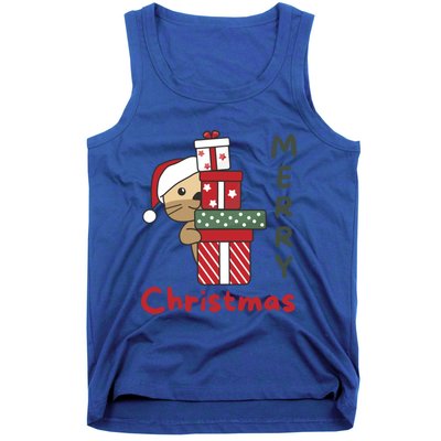 Otter Merry Christmas Festive Season Otter Gift Tank Top