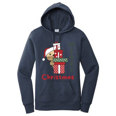 Otter Merry Christmas Festive Season Otter Gift Women's Pullover Hoodie