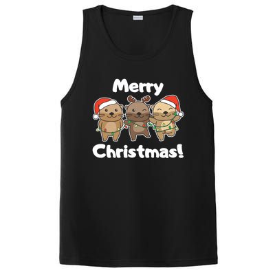 Otter Merry Christmas Winter Animals Otter Gift PosiCharge Competitor Tank