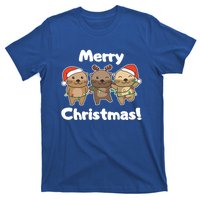 Otter Merry Christmas Winter Animals Otter Gift T-Shirt