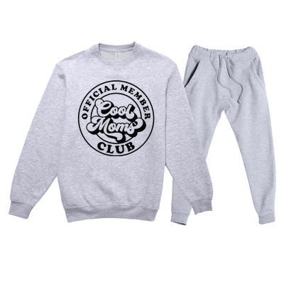 Offical Member Cool Moms Club Mom Life Funny Mothers Day Premium Crewneck Sweatsuit Set