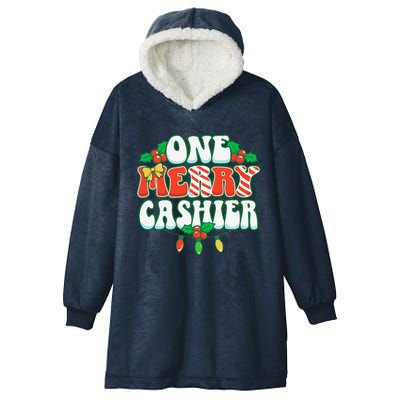 One Merry Cashier Christmas Xmas Holiday Hooded Wearable Blanket