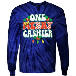 One Merry Cashier Christmas Xmas Holiday Tie-Dye Long Sleeve Shirt