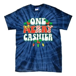 One Merry Cashier Christmas Xmas Holiday Tie-Dye T-Shirt