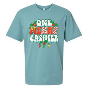 One Merry Cashier Christmas Xmas Holiday Sueded Cloud Jersey T-Shirt