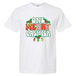 One Merry Cashier Christmas Xmas Holiday Garment-Dyed Heavyweight T-Shirt