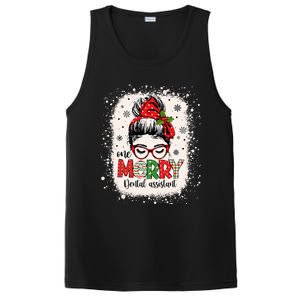 One Merry Dental Assistant Messy Bun Dental Nurse Christmas PosiCharge Competitor Tank