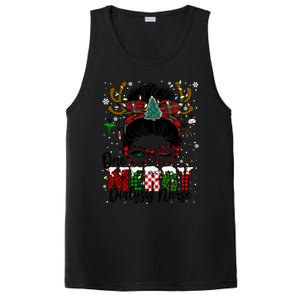 One Merry Dialysis Nurse Messy Bun Christmas Love Nurse Life Gift PosiCharge Competitor Tank