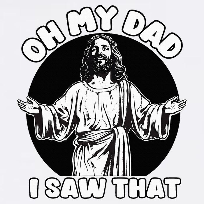 Oh My Dad I Saw That Funny Jesus Humor Cooling Performance Crew T-Shirt