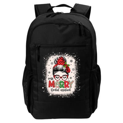 One Merry Dental Assistant Messy Bun Dental Nurse Christmas Daily Commute Backpack