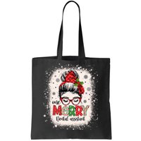 One Merry Dental Assistant Messy Bun Dental Nurse Christmas Tote Bag