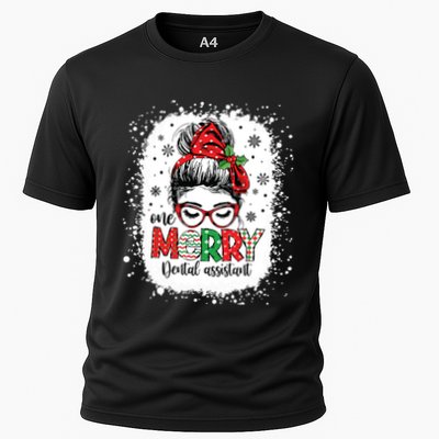 One Merry Dental Assistant Messy Bun Dental Nurse Christmas Performance Shirt