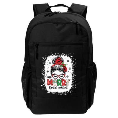 One Merry Dental Assistant Messy Bun Dental Nurse Christmas Backpack