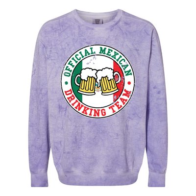 Official Mexican Drinking Team Funny Mexico Drinking Team Colorblast Crewneck Sweatshirt