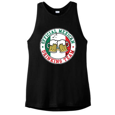 Official Mexican Drinking Team Funny Mexico Drinking Team Ladies PosiCharge Tri-Blend Wicking Tank