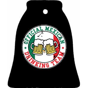 Official Mexican Drinking Team Funny Mexico Drinking Team Ceramic Bell Ornament