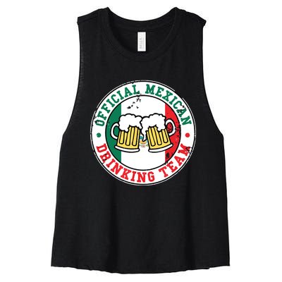 Official Mexican Drinking Team Funny Mexico Drinking Team Women's Racerback Cropped Tank