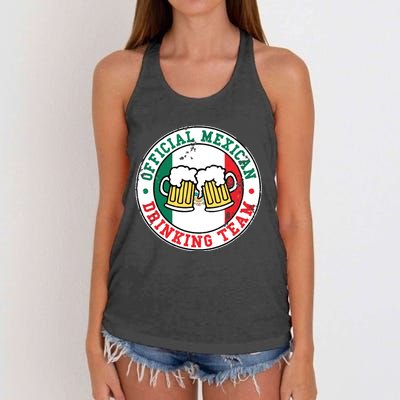 Official Mexican Drinking Team Funny Mexico Drinking Team Women's Knotted Racerback Tank