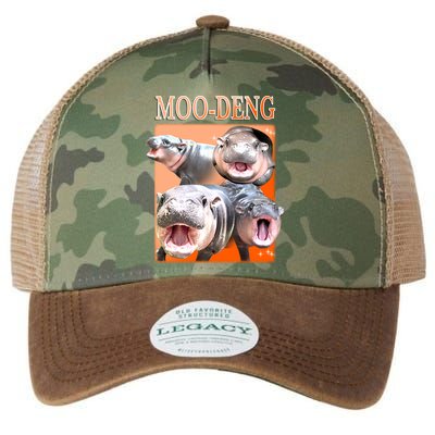 Orange Moo Deng Meme Hippo Legacy Tie Dye Trucker Hat