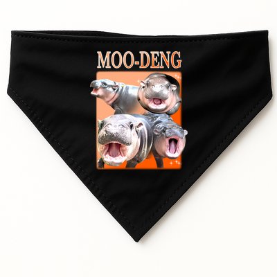 Orange Moo Deng Meme Hippo USA-Made Doggie Bandana