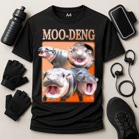 Orange Moo Deng Meme Hippo Performance Shirt