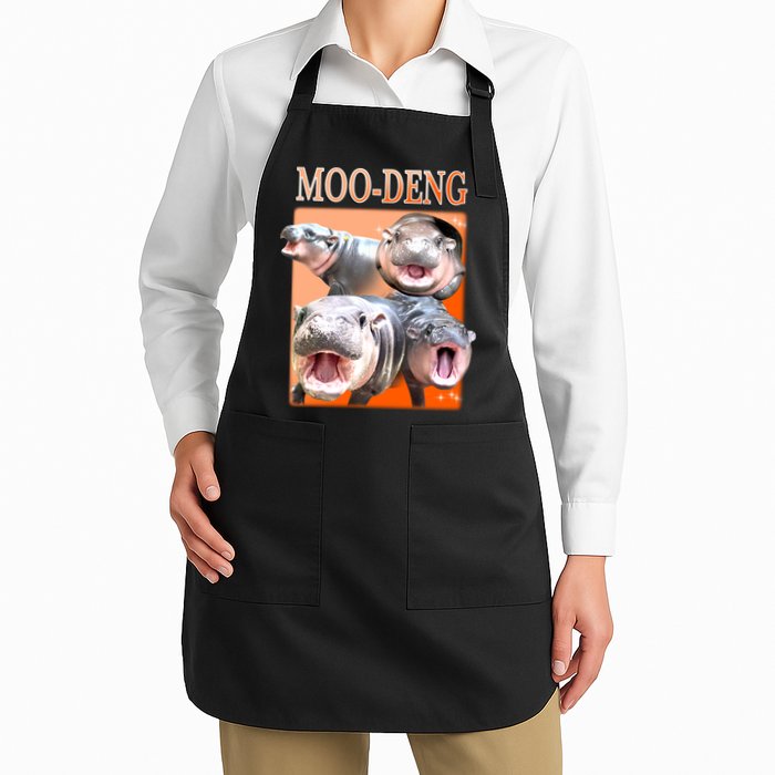 Orange Moo Deng Meme Hippo Apron