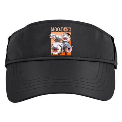Orange Moo Deng Meme Hippo Adult Drive Performance Visor