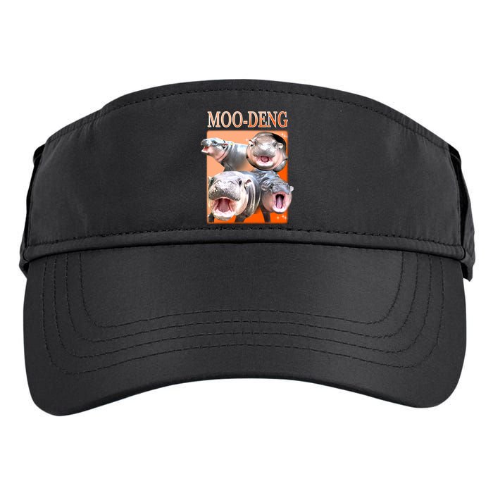Orange Moo Deng Meme Hippo Adult Drive Performance Visor