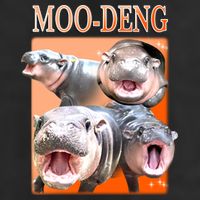 Orange Moo Deng Meme Hippo Adult Drive Performance Visor