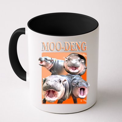 Orange Moo Deng Meme Hippo Mug