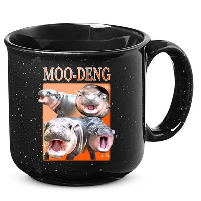 Orange Moo Deng Meme Hippo 15oz Campfire Ceramic Mug
