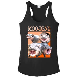 Orange Moo Deng Meme Hippo Ladies PosiCharge Competitor Racerback Tank