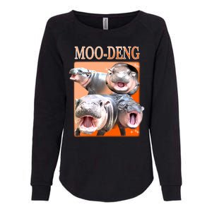 Orange Moo Deng Meme Hippo Womens California Wash Sweatshirt