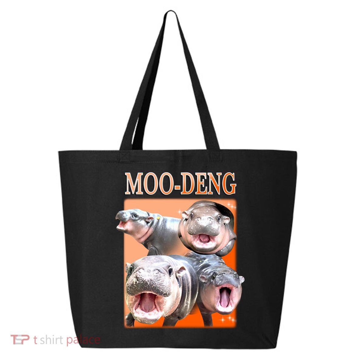 Orange Moo Deng Meme Hippo 25L Jumbo Tote