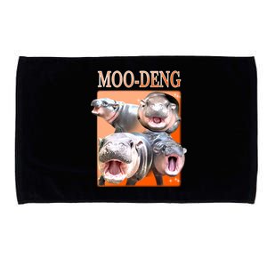 Orange Moo Deng Meme Hippo Microfiber Hand Towel