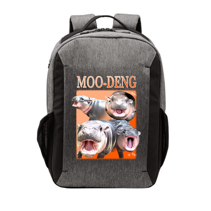 Orange Moo Deng Meme Hippo Vector Backpack