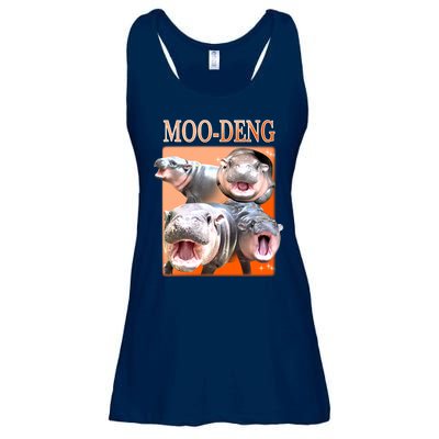 Orange Moo Deng Meme Hippo Ladies Essential Flowy Tank