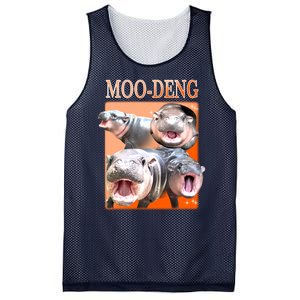 Orange Moo Deng Meme Hippo Mesh Reversible Basketball Jersey Tank