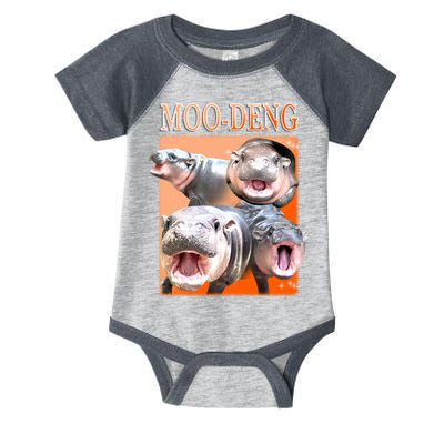 Orange Moo Deng Meme Hippo Infant Baby Jersey Bodysuit
