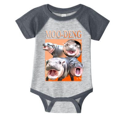 Orange Moo Deng Meme Hippo Infant Baby Jersey Bodysuit