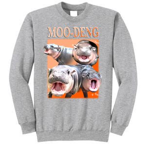 Orange Moo Deng Meme Hippo Sweatshirt