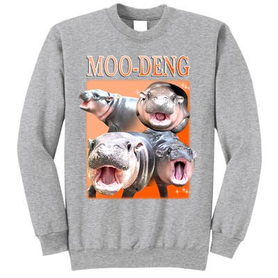 Orange Moo Deng Meme Hippo Sweatshirt