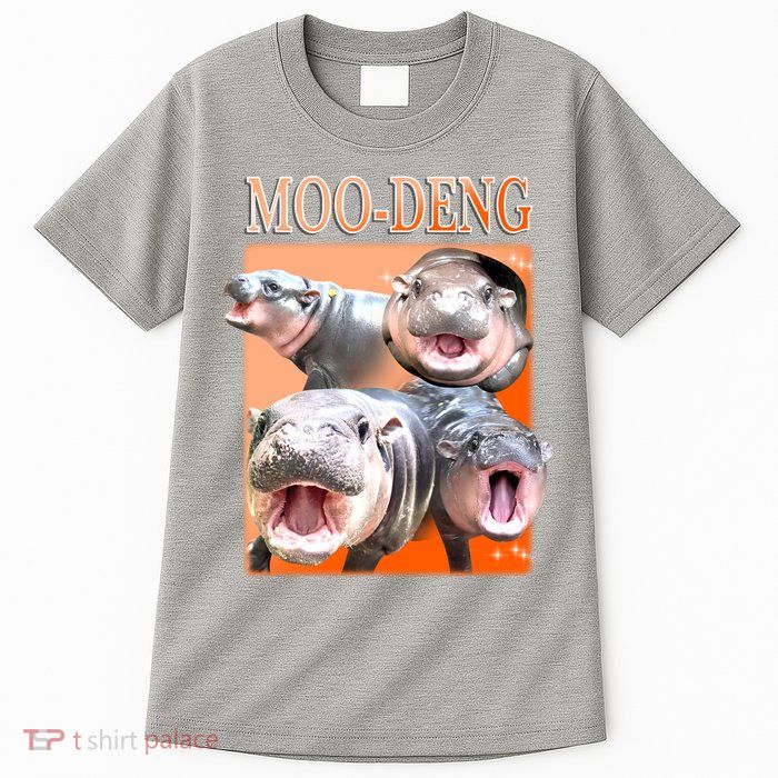 Orange Moo Deng Meme Hippo Tall T-Shirt