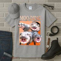 Orange Moo Deng Meme Hippo Tall T-Shirt