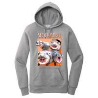 Orange Moo Deng Meme Hippo Women's Pullover Hoodie