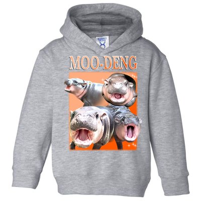 Orange Moo Deng Meme Hippo Toddler Hoodie