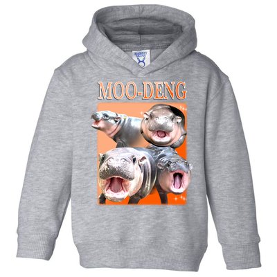 Orange Moo Deng Meme Hippo Toddler Hoodie