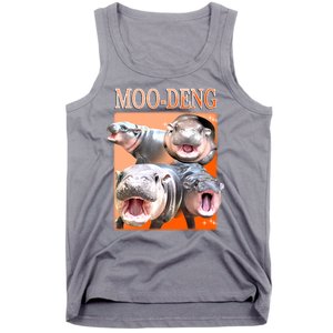 Orange Moo Deng Meme Hippo Tank Top