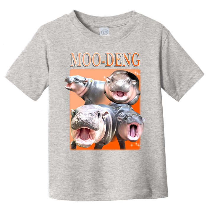 Orange Moo Deng Meme Hippo Toddler T-Shirt